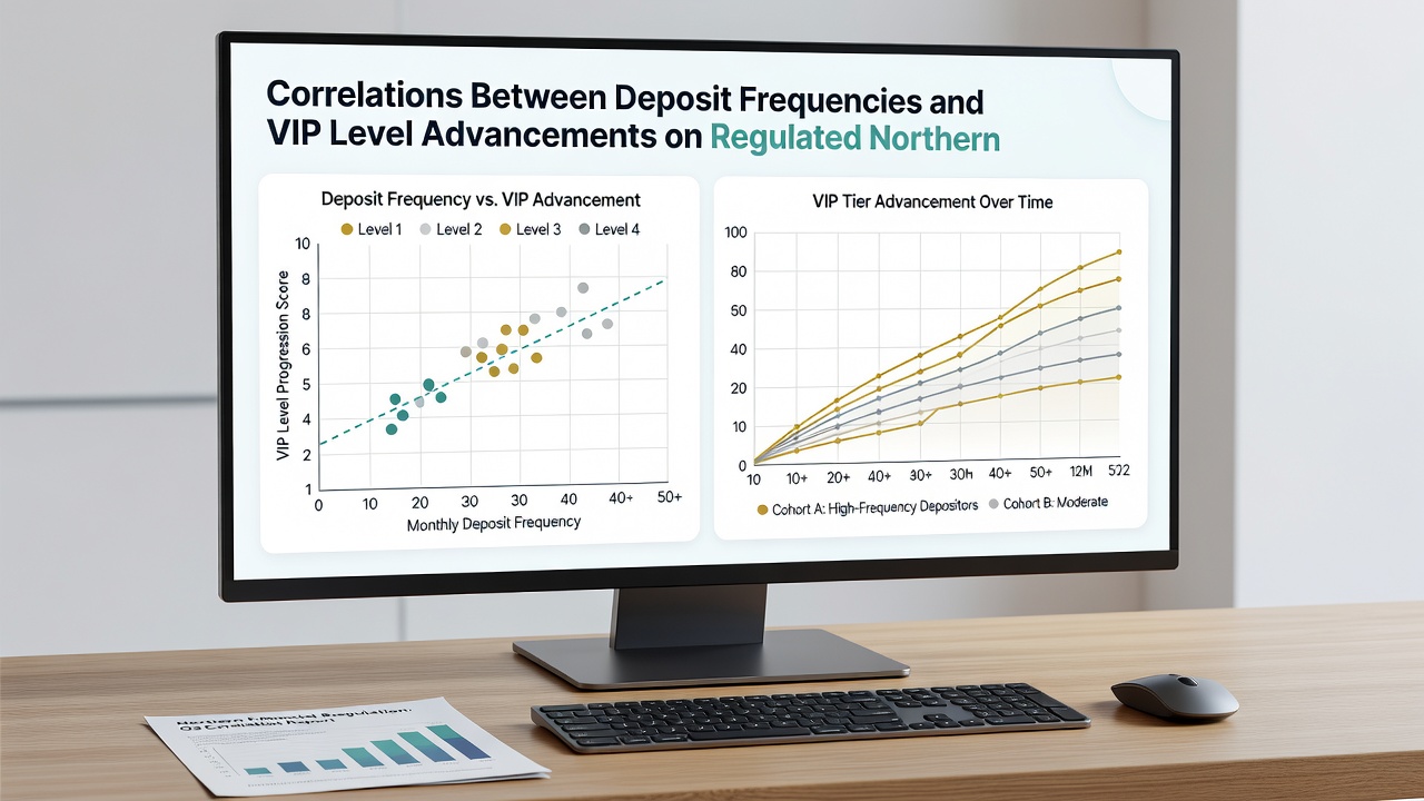 Chart illustrating statistical correlations between deposit intervals and VIP level progressions across Scandinavian gaming operators