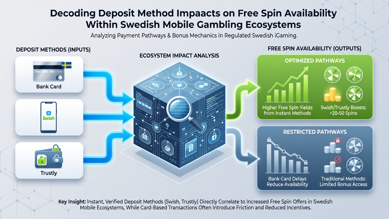 Analytics dashboard displaying correlations between deposit types and free spin redemption rates in Swedish gambling apps